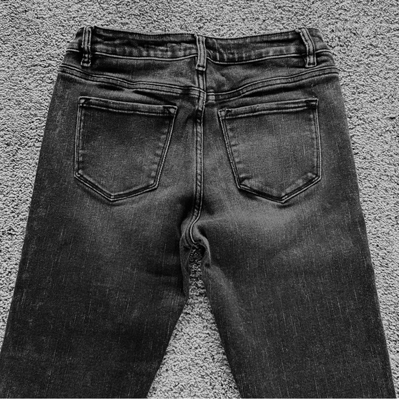 KanCan Black Washed Ankle Skinny Jeans Mid-Rise Button-Fly Frayed Hem Women’s 28 - Picture 10 of 16